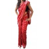 Mehrunnisa BAGRU MAHESHWARI Cotton Silk Red Saree With Blouse Piece From Jaipur (GAR2457)