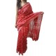 Mehrunnisa BAGRU MAHESHWARI Cotton Silk Red Saree With Blouse Piece From Jaipur (GAR2457)