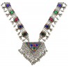 Mehrunnisa Afghani Tribal Long Necklace with Colored Glass & Ghungroos For Women (JWL2034)