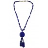 Mehrunnisa Afghani Tribal Real Lapiz Lazuli Pendant Necklace For Girls (JWL1927)