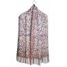 Mehrunnisa Ethnic Kani Silk Wool Shawl Wrap From Kashmir (GAR2168)