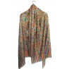 Mehrunnisa Ethnic Kani Silk Wool Shawl Wrap From Kashmir (GAR2165)