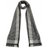 Mehrunnisa White Heavy Jaal Crewel Embroidered Woollen Stole/Large Scarf From Kashmir (GAR2558)