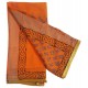 Mehrunnisa BAGRU Chiffon Saree With Blouse Piece From Jaipur (GAR2646, Orange)