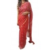 Mehrunnisa BAGRU Chiffon Saree With Blouse Piece From Jaipur (GAR2644, GAR2644)