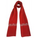 Mehrunnisa Unisex Pure Pashmina Wool Stole Wrap With Hand Embroidery (GAR2636, Red)