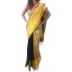 Mehrunnisa Handloom Cotton Silk SAREE With Blouse Piece From West Bengal (GAR2588, Golden & Black)