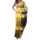 Mehrunnisa Handloom Cotton Silk SAREE With Blouse Piece From West Bengal (GAR2588, Golden & Black)
