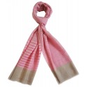 Mehrunnisa Handcrafted Pure Pashmina Cashmere Wool Muffler/Scarf Wrap – Unisex (GAR2593, Pink)