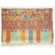 Mehrunnisa Ethnic Kani Silk Wool Stole/Large Scarf Wrap From Kashmir (GAR2073)