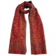 Mehrunnisa Ethnic Kani Pure Wool Stole / Large Scarf Wrap From Kashmir (GAR2118, Red)