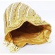 Mehrunnisa Pearls & Crystals Work Golden Potli Bag (BAG2304)