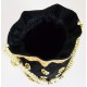 Mehrunnisa Black Floral Pearl Embroidered Ghungroo Potli Bag (BAG1663)