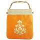 Mehrunnisa Big Floral Embroidered Potli Bag (Orange, BAG1665)