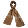 Mehrunnisa Unisex Pure Pashmina Wool Stole Wrap With Hand Embroidery (Brown, GAR2634)