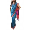 Mehrunnisa Handloom Pure Cotton SAREES With Blouse Piece From Bengal (Turquoise, GAR2700)