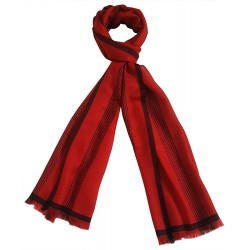 Mehrunnisa Handcrafted Pure Cashmere Pashmina Wool Stole Wrap – Unisex (Red, GAR2619)