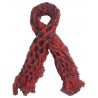 Mehrunnisa Handcrafted Gajji Silk Bandhani Tie & Dye Stole from Kutch (Maroon & Black, GAR2704)