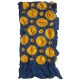 Mehrunnisa Handcrafted Gajji Silk Bandhani Tie & Dye Stole from Kutch (Blue & Yellow, GAR2703)