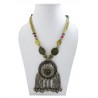 Mehrunnisa Afghani Green Jade Stone Pendant Necklace (JWL2713)