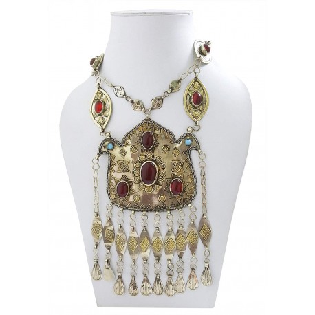 Mehrunnisa Afghani Tribal Vintage Long Turkmen Necklace (JWL2714)