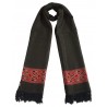 Mehrunnisa Handcrafted Premium Pure Wool Kullu Stole – Unisex (GAR2626, Black & Brown)