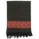 Mehrunnisa Handcrafted Premium Pure Wool Kullu Stole – Unisex (GAR2626, Black & Brown)