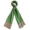 Mehrunnisa Handcrafted Pure Pashmina Cashmere Wool Check Muffler/Scarf Wrap – Unisex (GAR2594, Green & Beige)