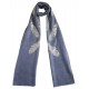 Mehrunnisa Shimmer Feather On Fine Wool Stole/Large Scarf – Unisex (GAR2563, Bluish Grey)