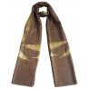 Mehrunnisa Shimmer Feather On Fine Wool Stole/Large Scarf – Unisex (GAR2561, Brown)
