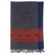Mehrunnisa Shimmer Feather On Fine Wool Stole/Large Scarf – Unisex (GAR2561, Brown)