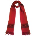 Mehrunnisa Handcrafted Premium Sheep Wool Kullu Stole – Unisex (GAR2553, Dark Pink + Orange)