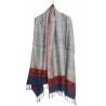 Mehrunnisa Handcrafted Premium Pure Grey Yak Wool Shawl (GAR2537)