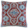 Mehrunnisa (16”X16”) Exclusive Hand Embroidered Crewel Work Cushion Cover from Kashmir (HOM2524)