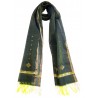 Mehrunnisa Handwoven Chanderi Stole With Zari Border – Unisex (GAR2346, Bluish Green)