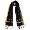 Mehrunnisa Handwoven Chanderi Stole With Zari Border – Unisex (GAR2345, Black)