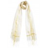 Mehrunnisa Handwoven Chanderi Stole With Zari Border – Unisex (GAR2344, White)