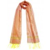 Mehrunnisa Handwoven Chanderi Stole With Zari Border – Unisex (GAR2343, Pink)