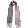 Mehrunnisa Double Sided Plaid Woolen Long Scarf / Muffler – Unisex (Pink ,GAR2201)
