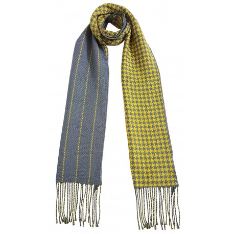 yellow and grey scarf