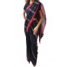 Mehrunnisa Handloom Pure Cotton Kantha SAREE With Blouse Piece From Bengal (Black Full Kantha, GAR2759)