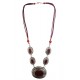 Mehrunnisa Afghani Tribal Pendant Necklace (JWL2767, Dark Red Agate)