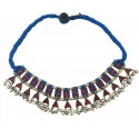 Mehrunnisa Afghani Tribal Choker Necklace for Women (JWL2777, Blue)