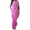 Mehrunnisa Handloom Premium Linen SAREE With Zari Border From West Bengal (GAR2609, Pink)