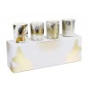 Set of 4 White Soleil Votives