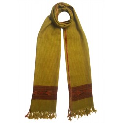 Mehrunnisa Handcrafted Premium Pure Wool Kullu Stole – Unisex (Mustard)
