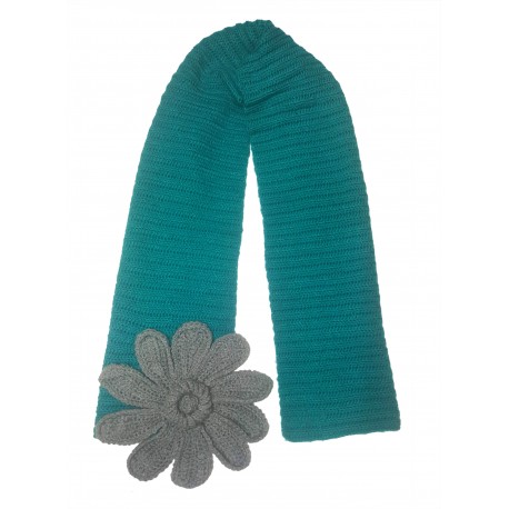 Mehrunnisa Handmade Knit Floral Scarf For Girls & Women (GAR2884)
