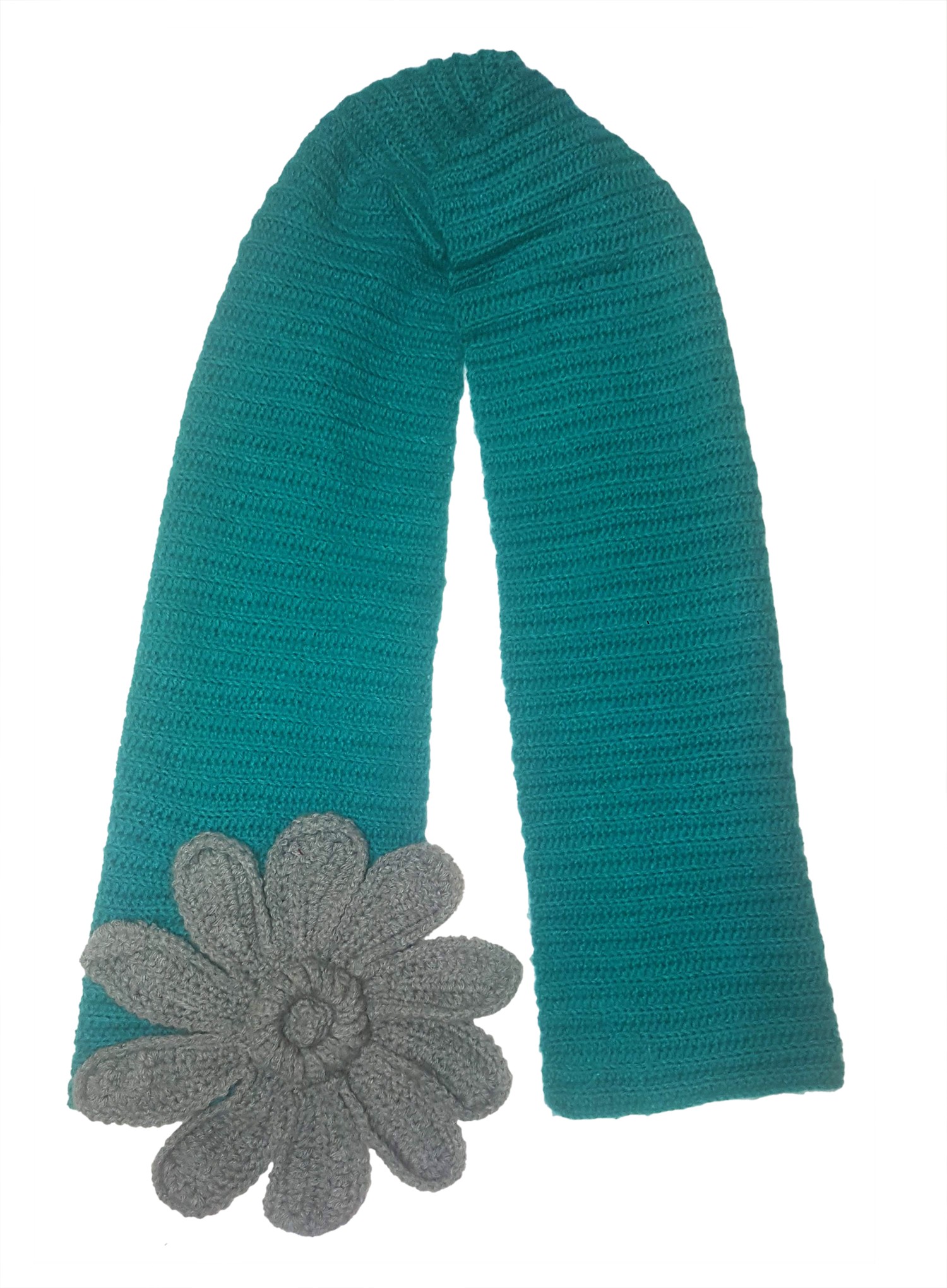 Mehrunnisa Handmade Knit Floral Scarf For Girls Women (GAR2884)