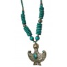 Afghani Tribal Turquoise Silver Pendant Necklace