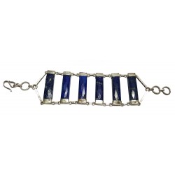 Afghani contemporary Lapis Lazuli Silver Bracelet 